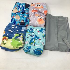 Cloth Diapers Set of 4